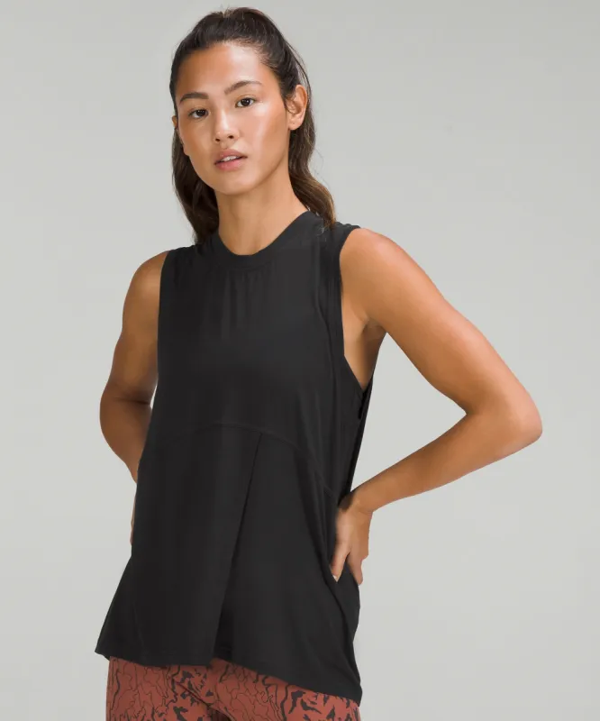 Modal-Silk Blend Tie-Front Yoga Tank Top sold by Lululemon