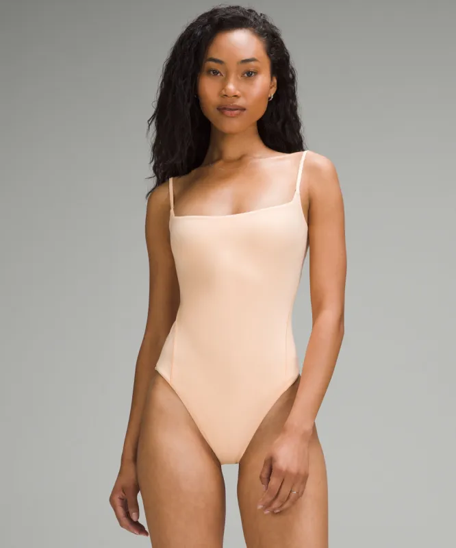 Wundermost Ultra-Soft Nulu Square-Neck Spaghetti-Strap Bodysuit sold by Lululemon
