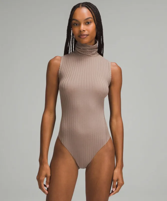 Ribbed Wool Turtleneck Sleeveless Bodysuit sold by Lululemon