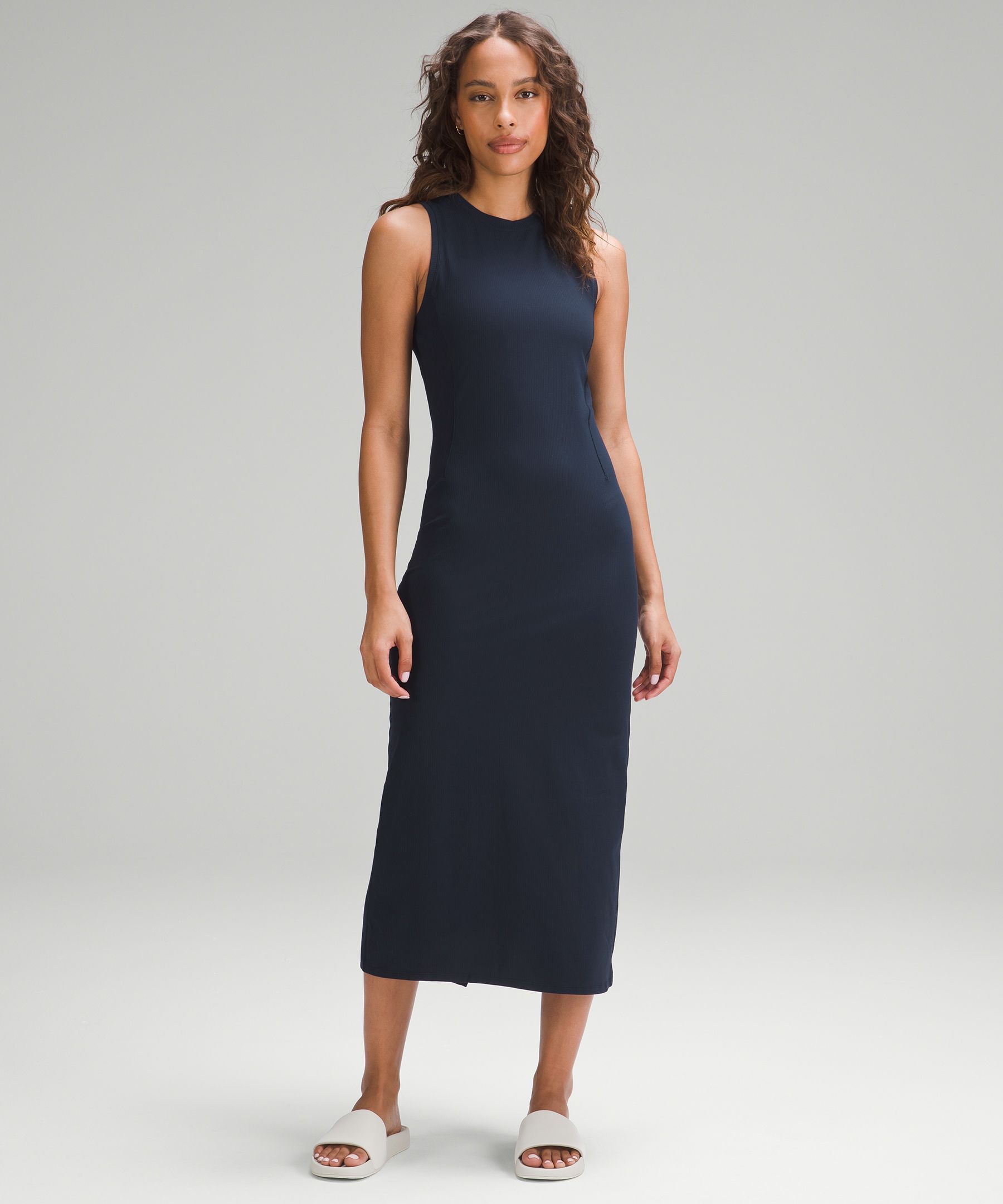All Aligned Ribbed Midi Dress sold by Lululemon