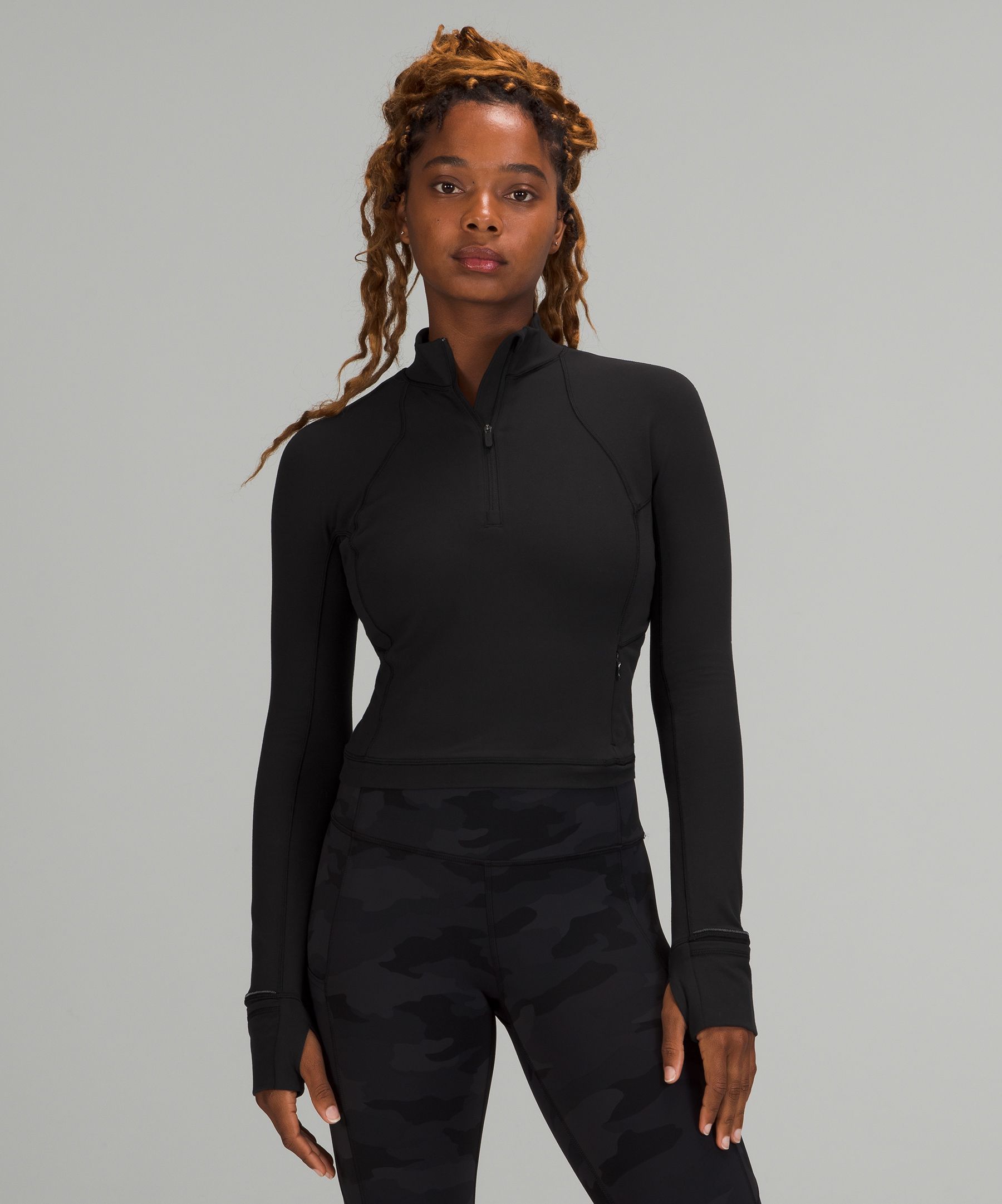 It's Rulu Run Cropped Half Zip sold by Lululemon