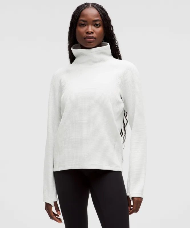 Waffle-Knit Funnel-Neck Long-Sleeve Shirt sold by Lululemon