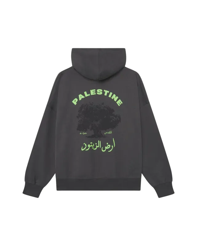 Land of Olives Hoodie Charcoal made by PaliRoots