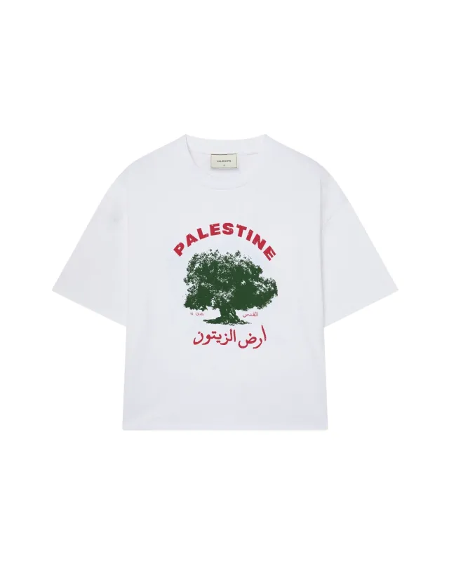 Land of Olives Tee White made by PaliRoots