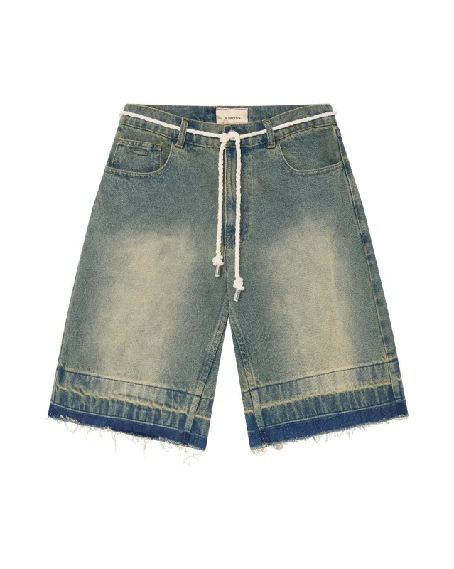 Salt Washed Distressed Bermuda Dark Blue made by PaliRoots