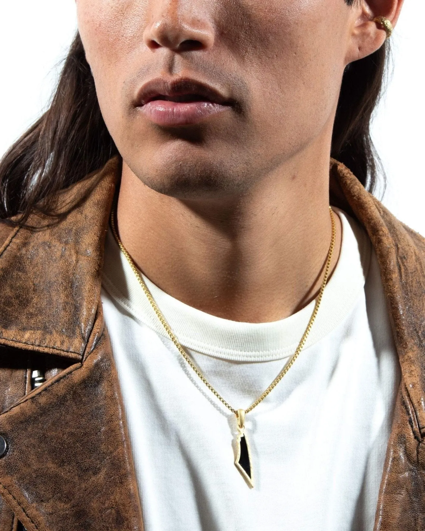 Obsidian Stone Map of Palestine Necklace Gold sold by PaliRoots product image thumbnail 5