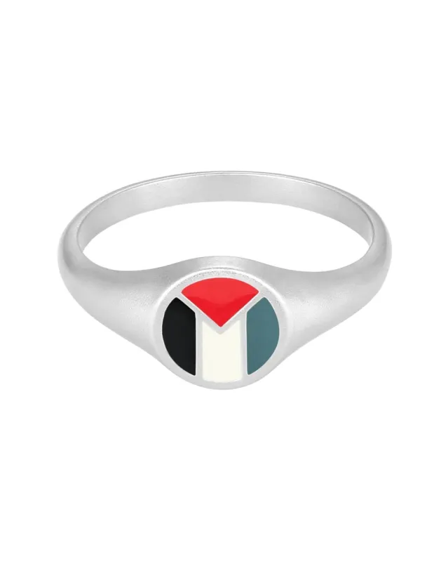 Pali Flag Signet Ring Silver made by PaliRoots