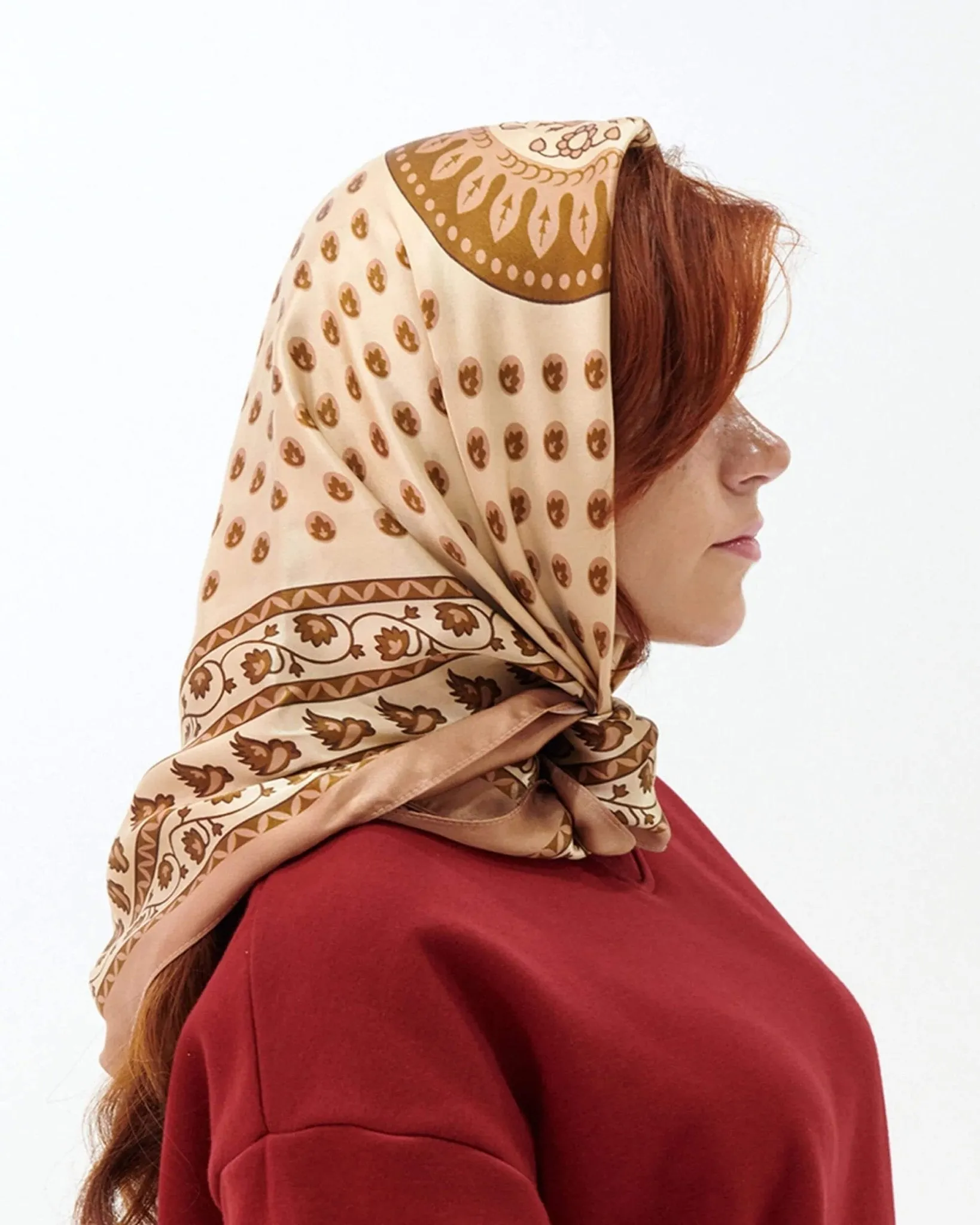 Asba Silk Bandana Brown sold by PaliRoots product image thumbnail 4