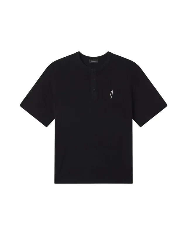 Core Henley Polo Black made by PaliRoots