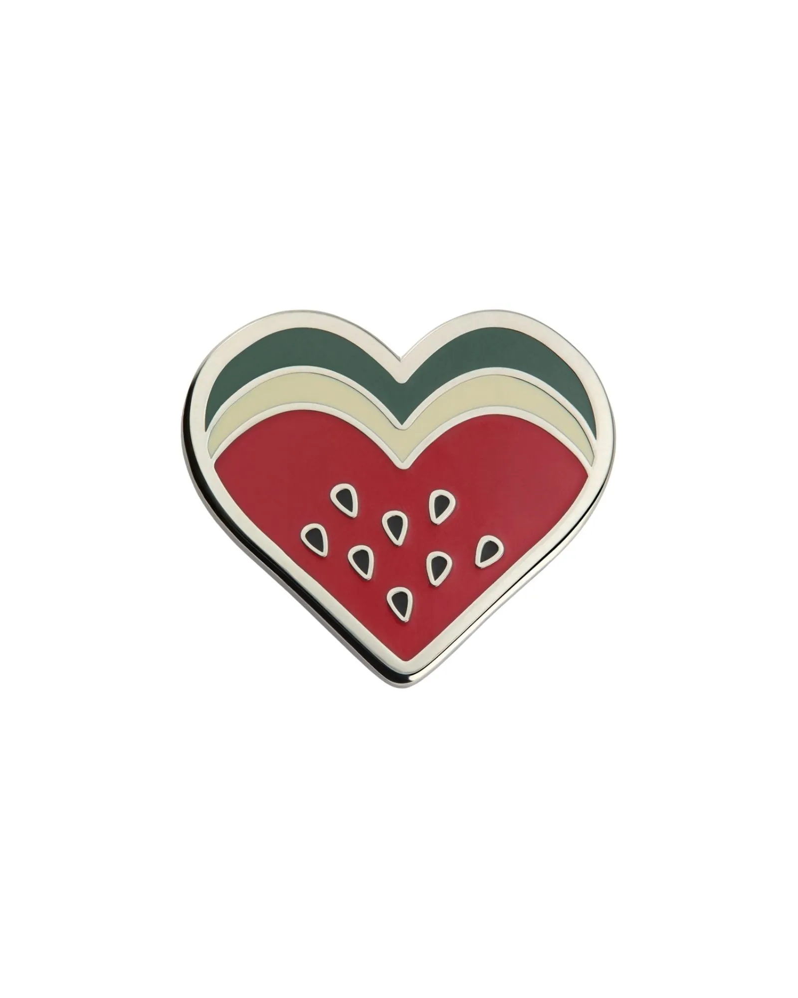 Watermelon Heart Pin Silver sold by PaliRoots