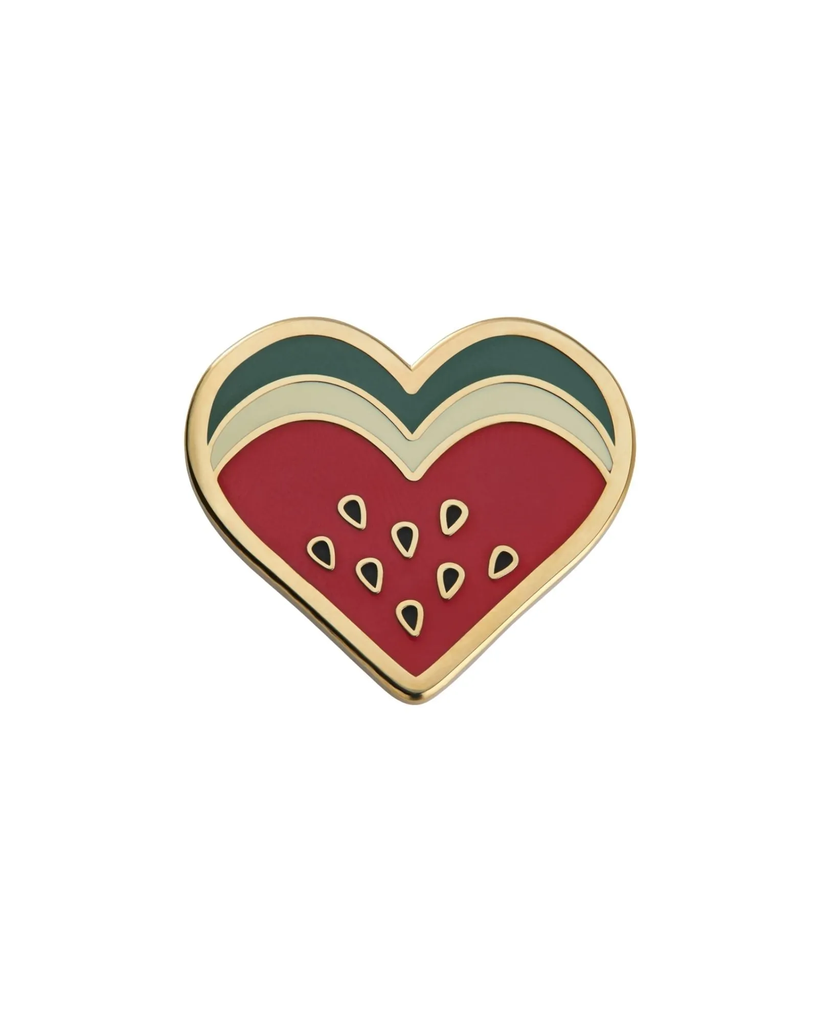 Watermelon Heart Pin Gold sold by PaliRoots
