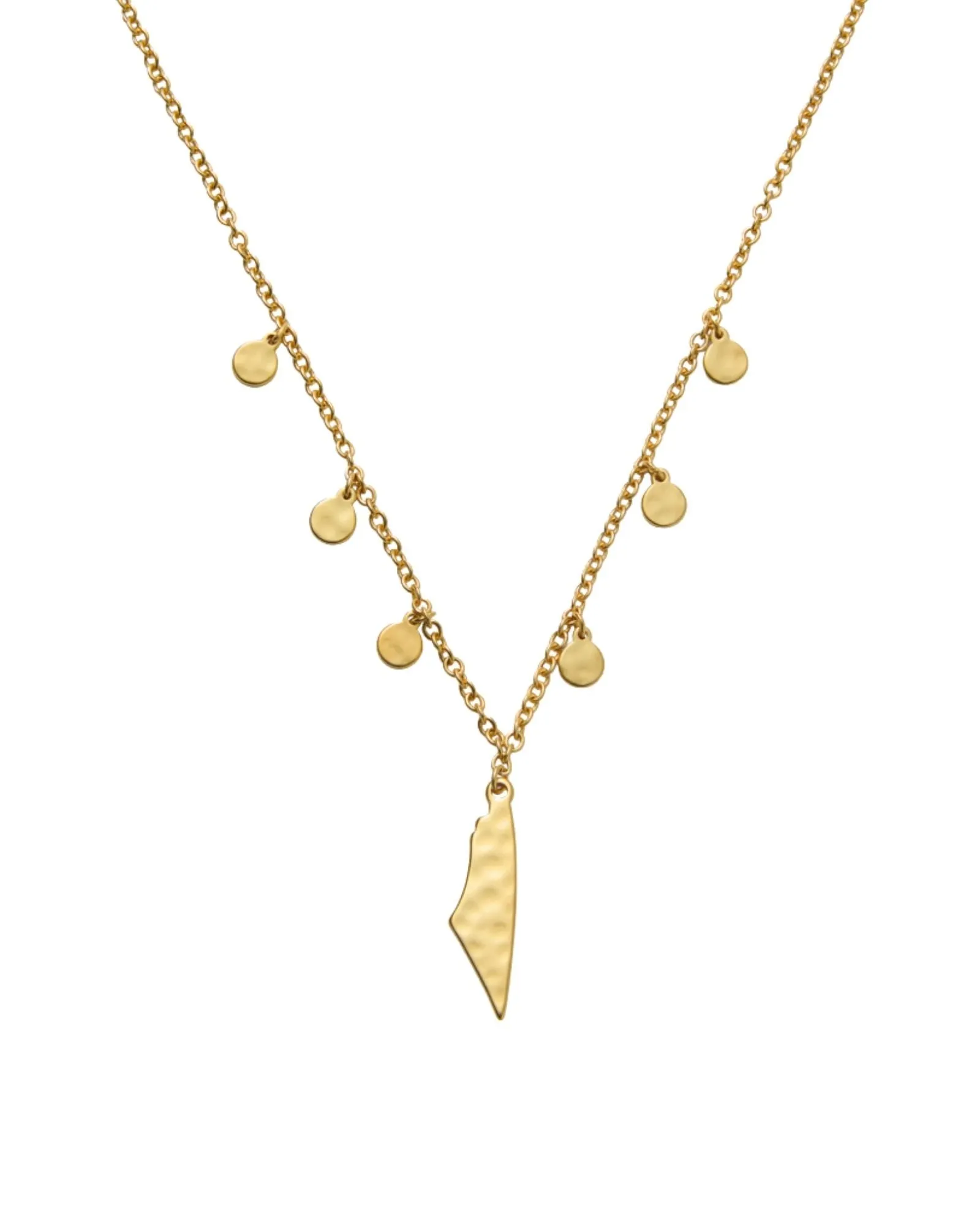Demi Fine Map of Palestine Necklace Gold sold by PaliRoots