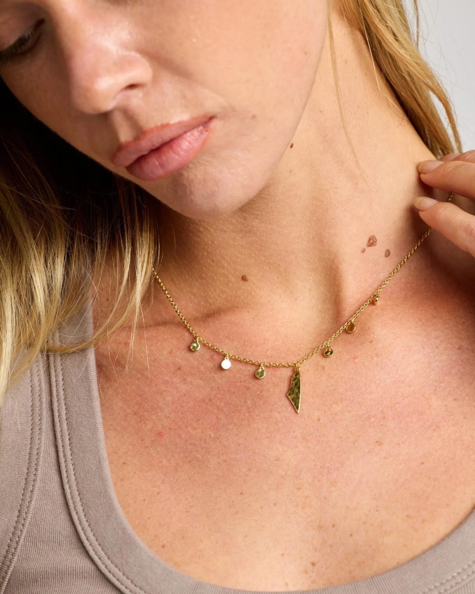 Demi Fine Map of Palestine Necklace Gold sold by PaliRoots product image thumbnail 3