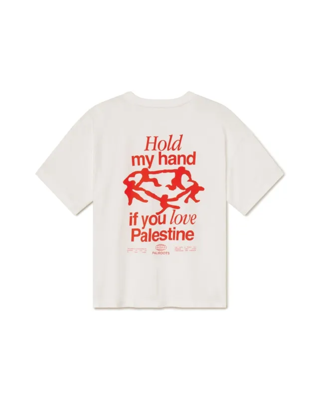 Hold My Hand Boxy Tee Bone made by PaliRoots