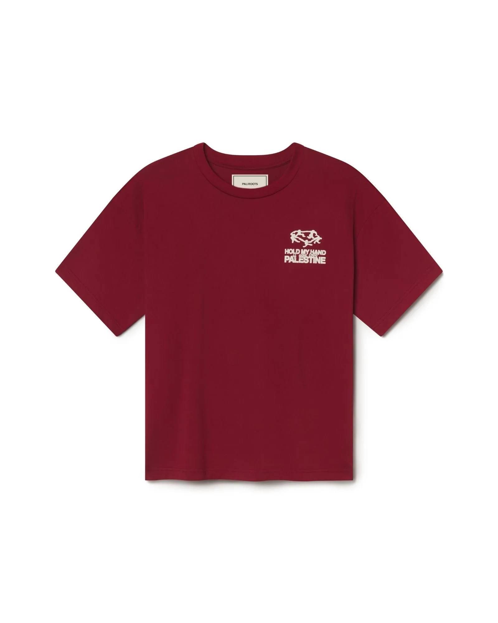 Hold My Hand Boxy Tee Burgundy sold by PaliRoots product image thumbnail 2