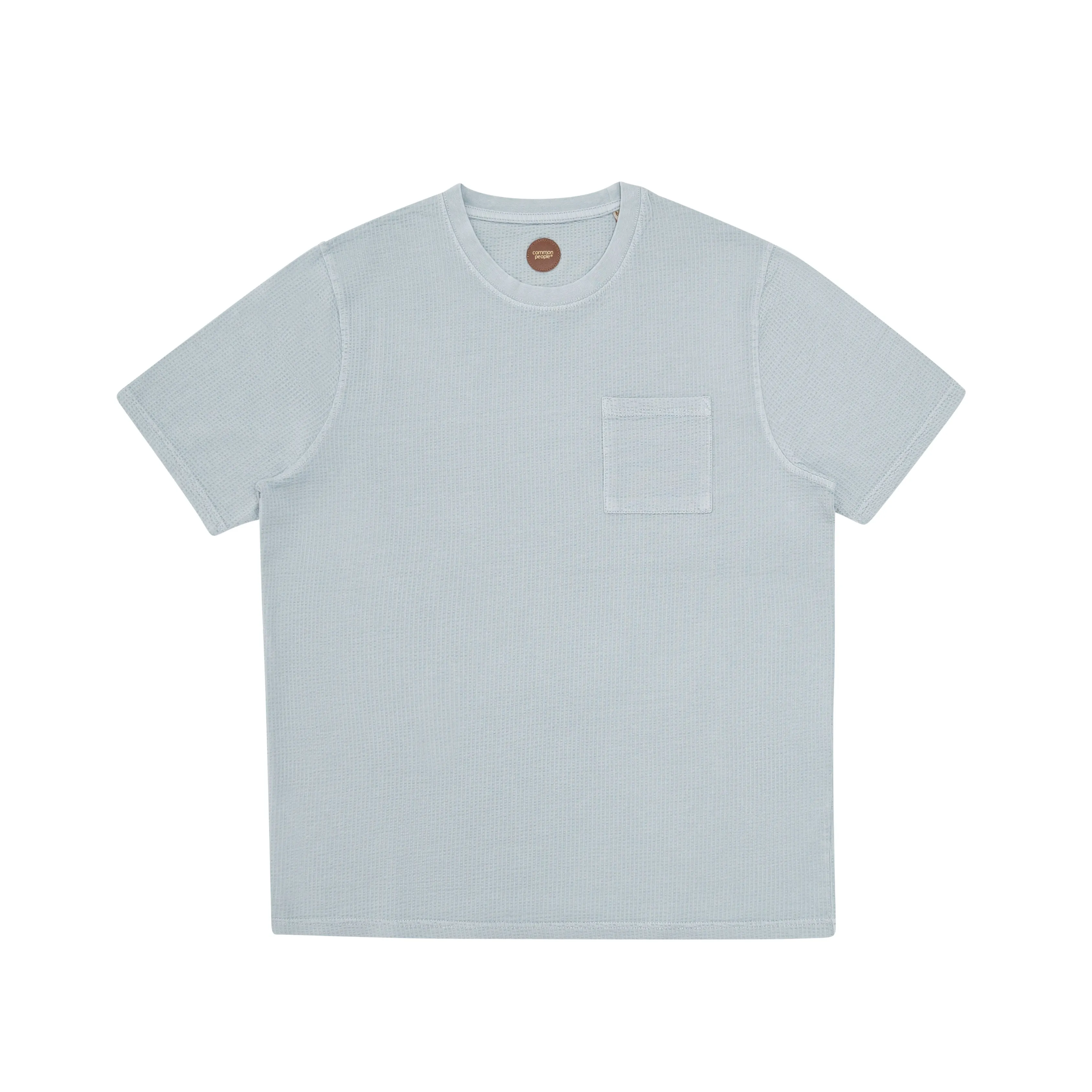 SEERSUCKER GD TEE – CHAMBRAY BLUE sold by Common People