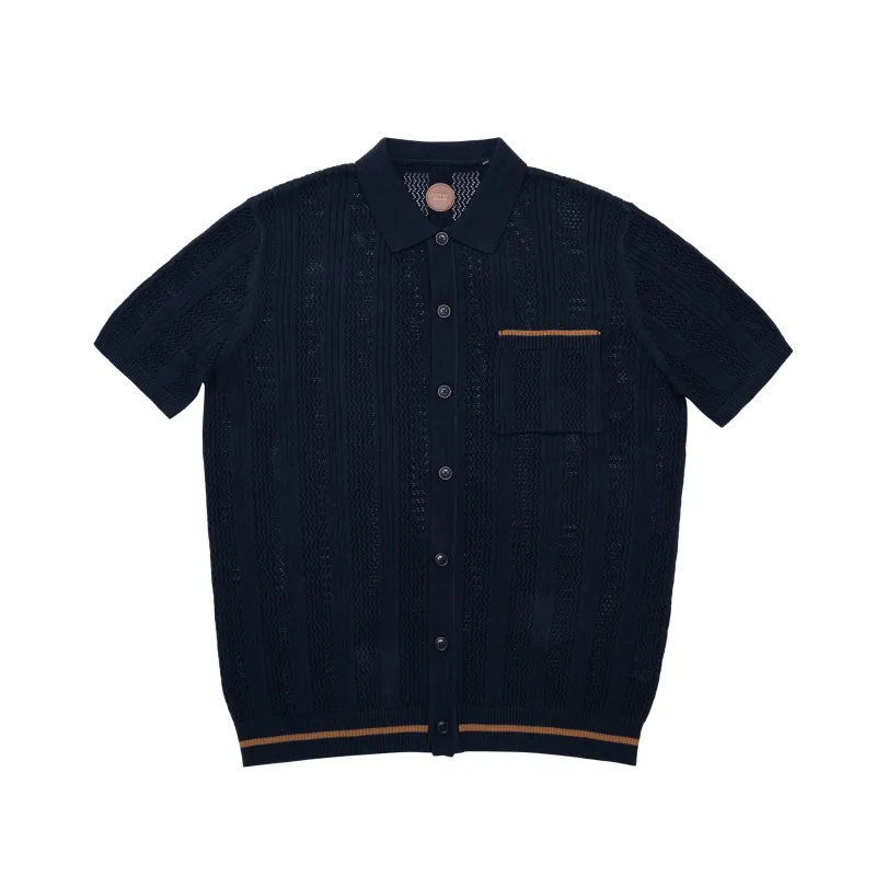 WONDER SHORT SLEEVE POLO - NAVY sold by Common People
