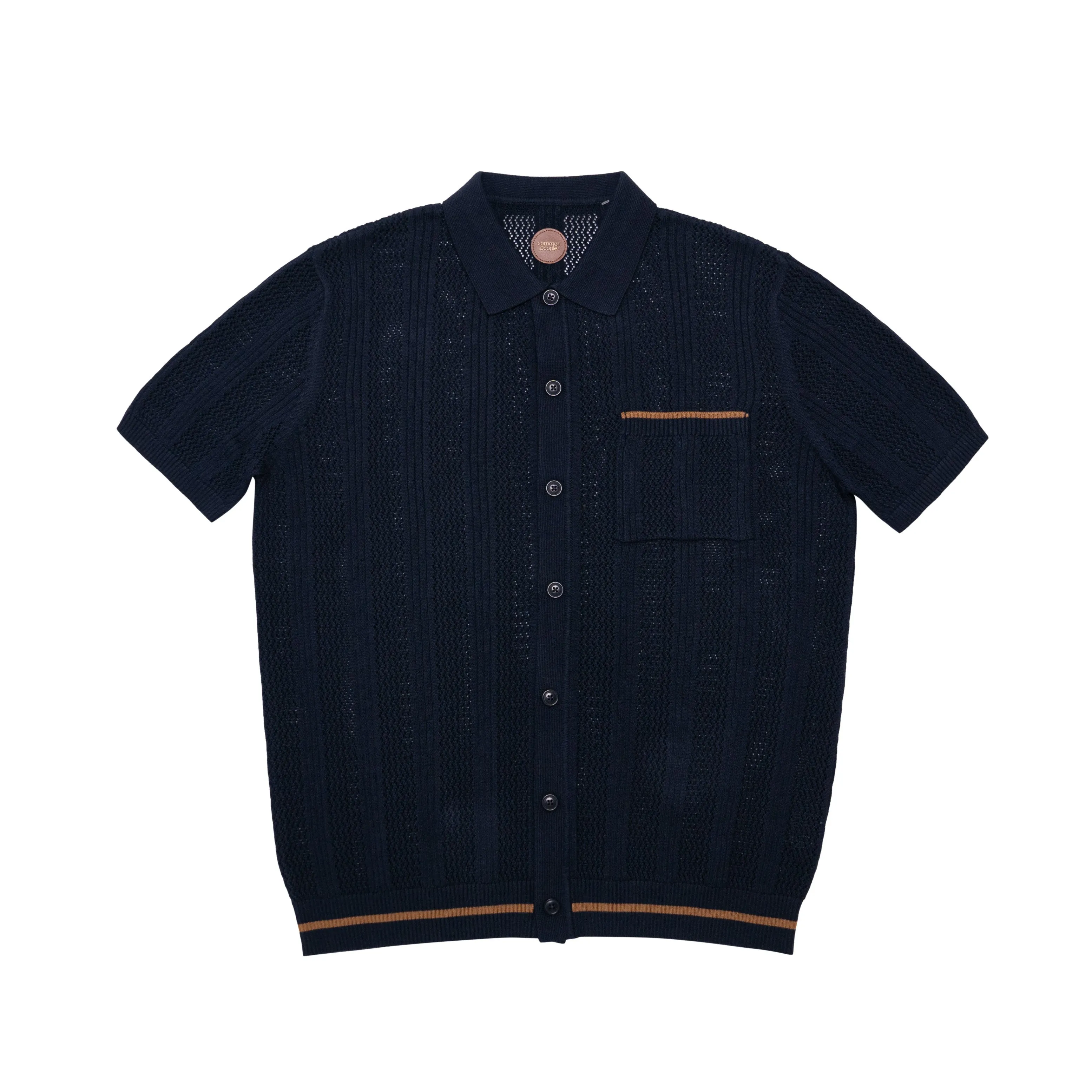 WONDER SHORT SLEEVE POLO - NAVY sold by Common People