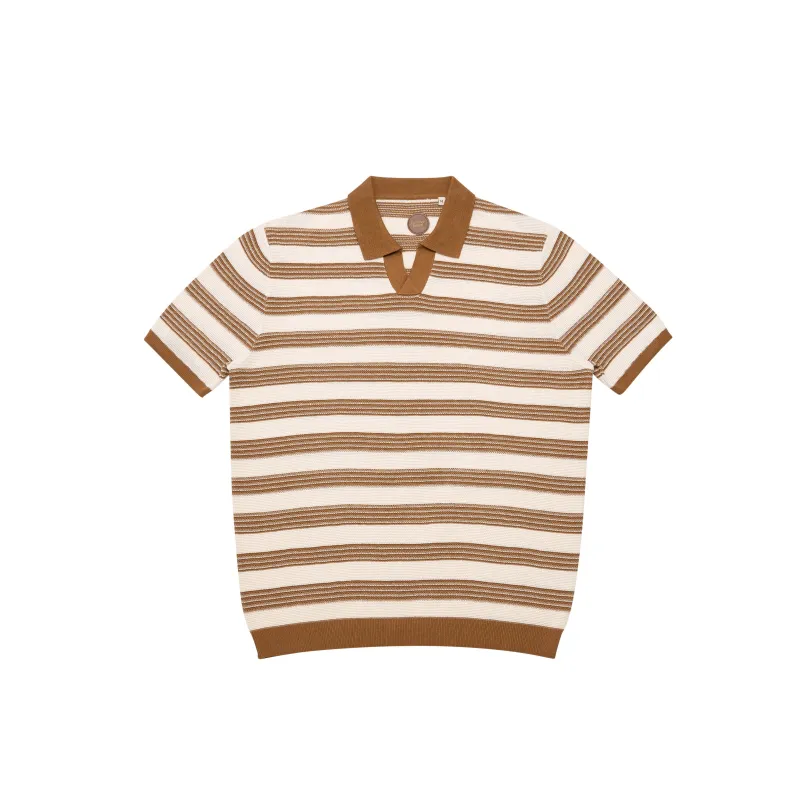 FRY KNITTED POLO SHIRT - TAN sold by Common People