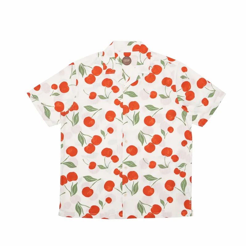 CHERRY PRINTED SEERSUCKER SHIRT made by Common People