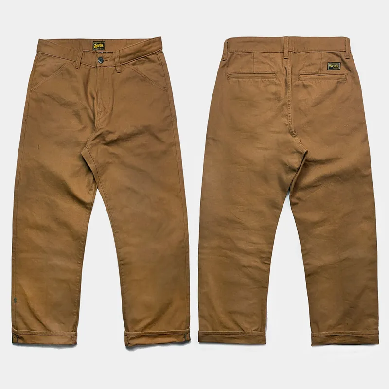 BZEN M.1136 RORY-CR RELAX FIT FLAT FRONT 4 POCKET CANVAS PANT-12OZ-RUST sold by Bzen