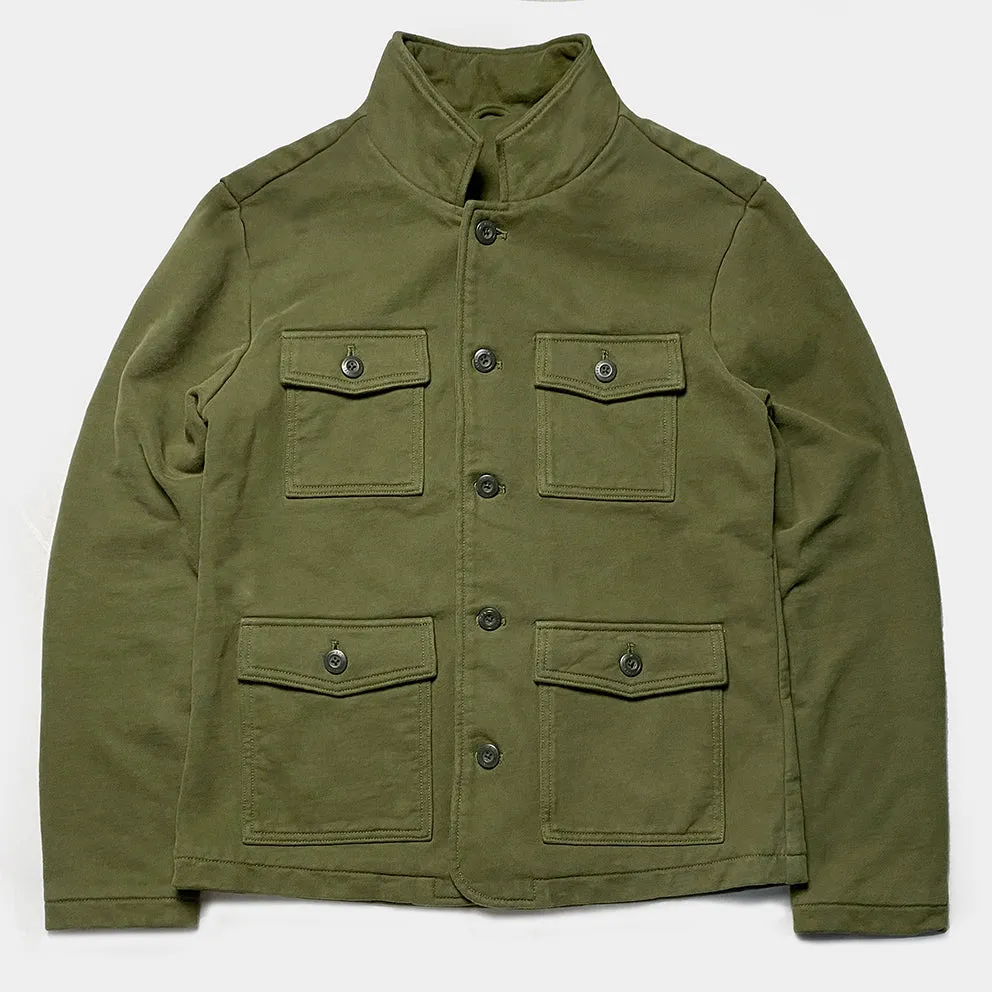 BZEN M.3025 BEIJING-AG SLIM FIT HEAVY FLEECE 4 POCKET SHIRT JACKET-460GSM-E0 ARMY GREEN sold by Bzen