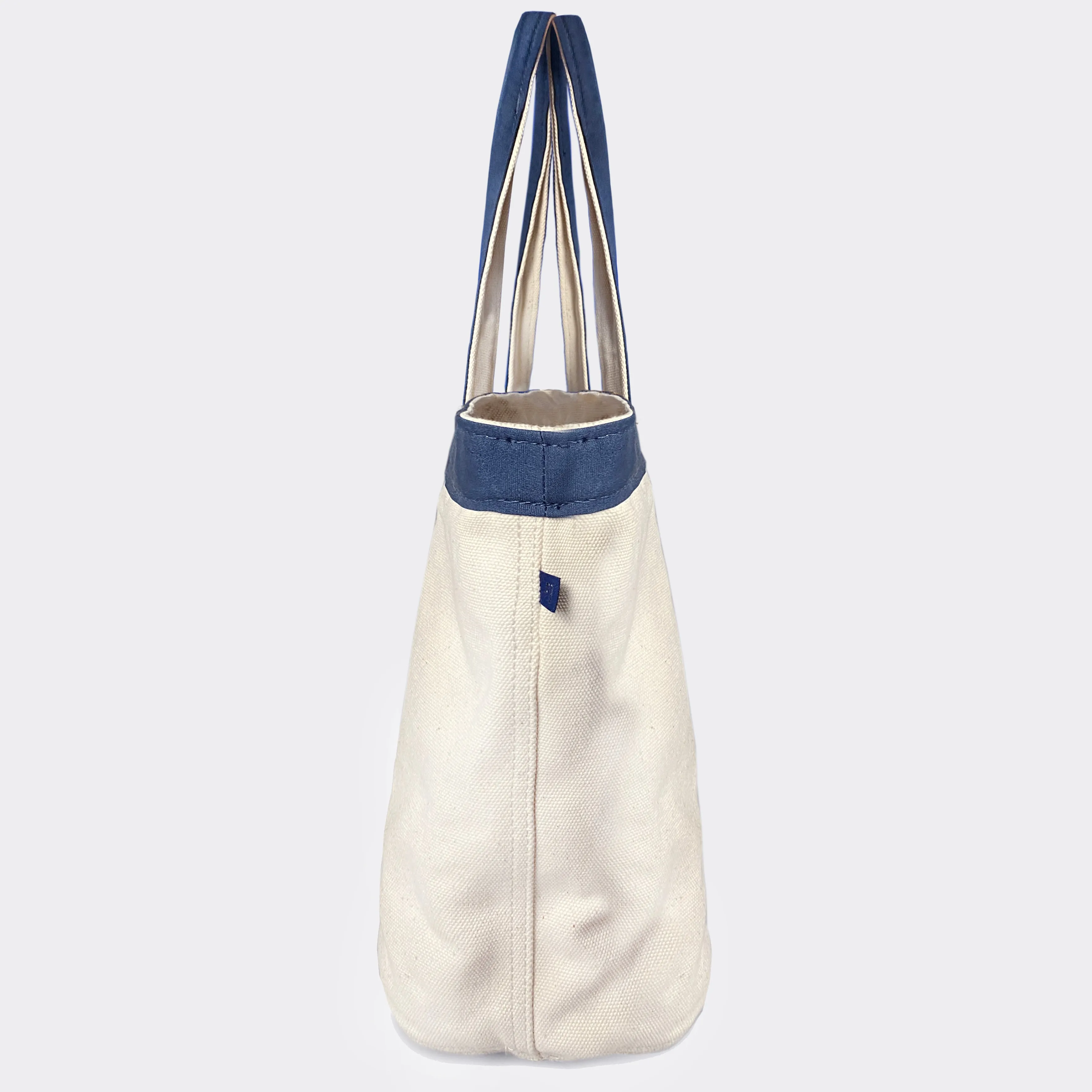 BZEN TOTE23-13P NATURAL CANVAS BODY WITH NAVY TRIM 23"W x 13"H OPEN TOP TOTE BAG WITH FRONT POCKET-22OZ-NAVY sold by Bzen product image thumbnail 4