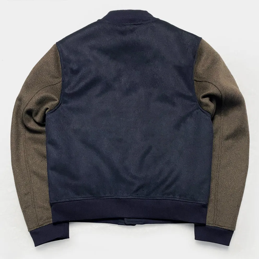 BZEN M.3139RR DESPERADO-VARS REGULAR FIT LINED WOOL BLEND MELTON VARSITY JACKET-800GSM-E0 NAVY sold by Bzen product image thumbnail 5