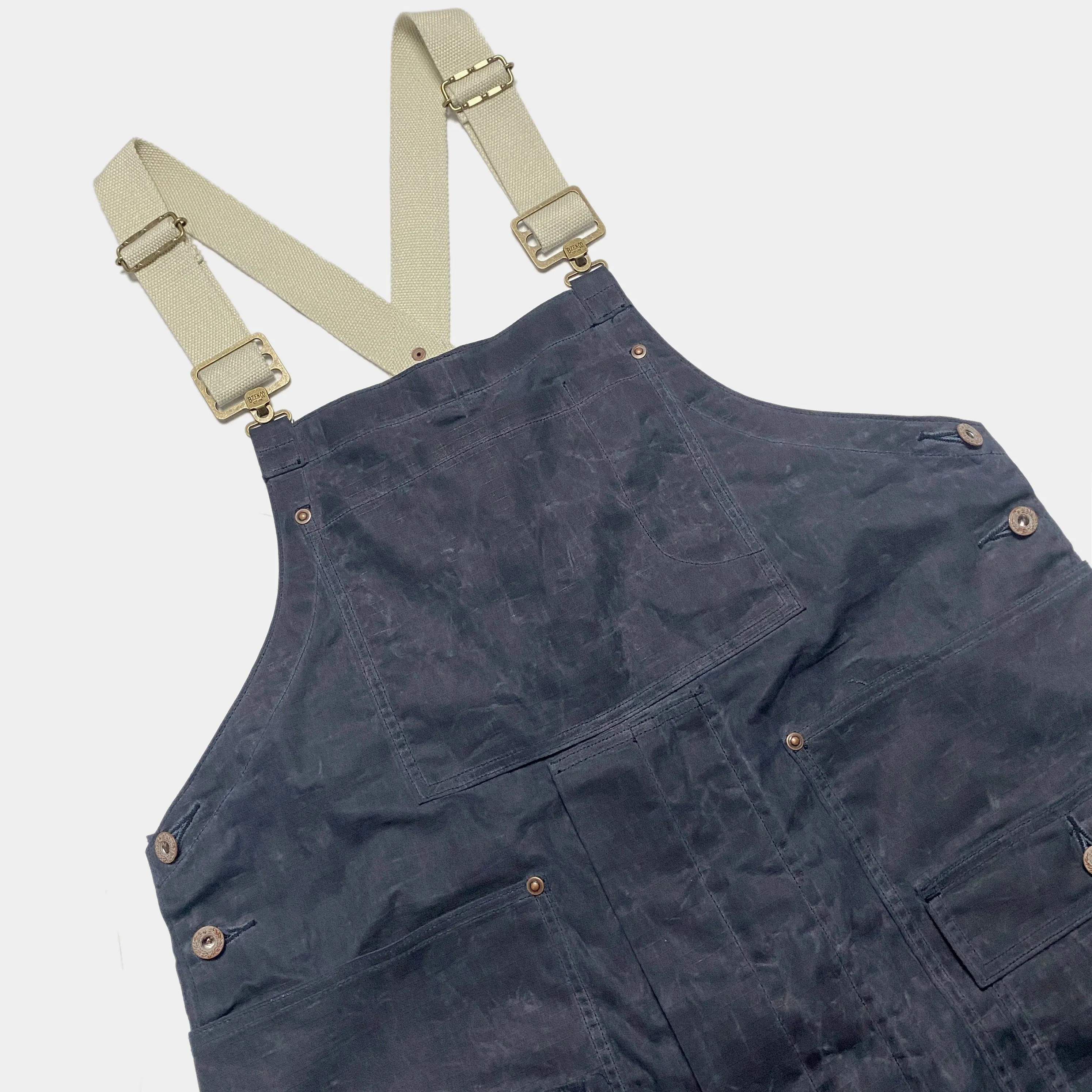 BZEN M.1099 DECKS 9P-WXN UNISEX WAXED RIP STOP USN INSPIRED DUNGAREES-6OZ-WAX NAVY CAUTION:DO NOT WASH sold by Bzen product image thumbnail 5