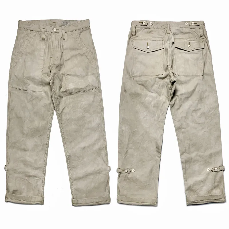 BZEN M.1113R NASH-CS REGULAR FIT 4 POCKET MILITARY INSPIRED VEGGIE DYED CANVAS PANT-12OZ-E0 SAND sold by Bzen