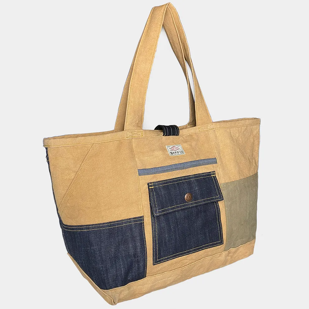 BZEN TOTE20-11CB VEGGIE DYED CANVAS COLOR BLOCK TOTE BAG-14OZ-HRH GOBI sold by Bzen product image thumbnail 5