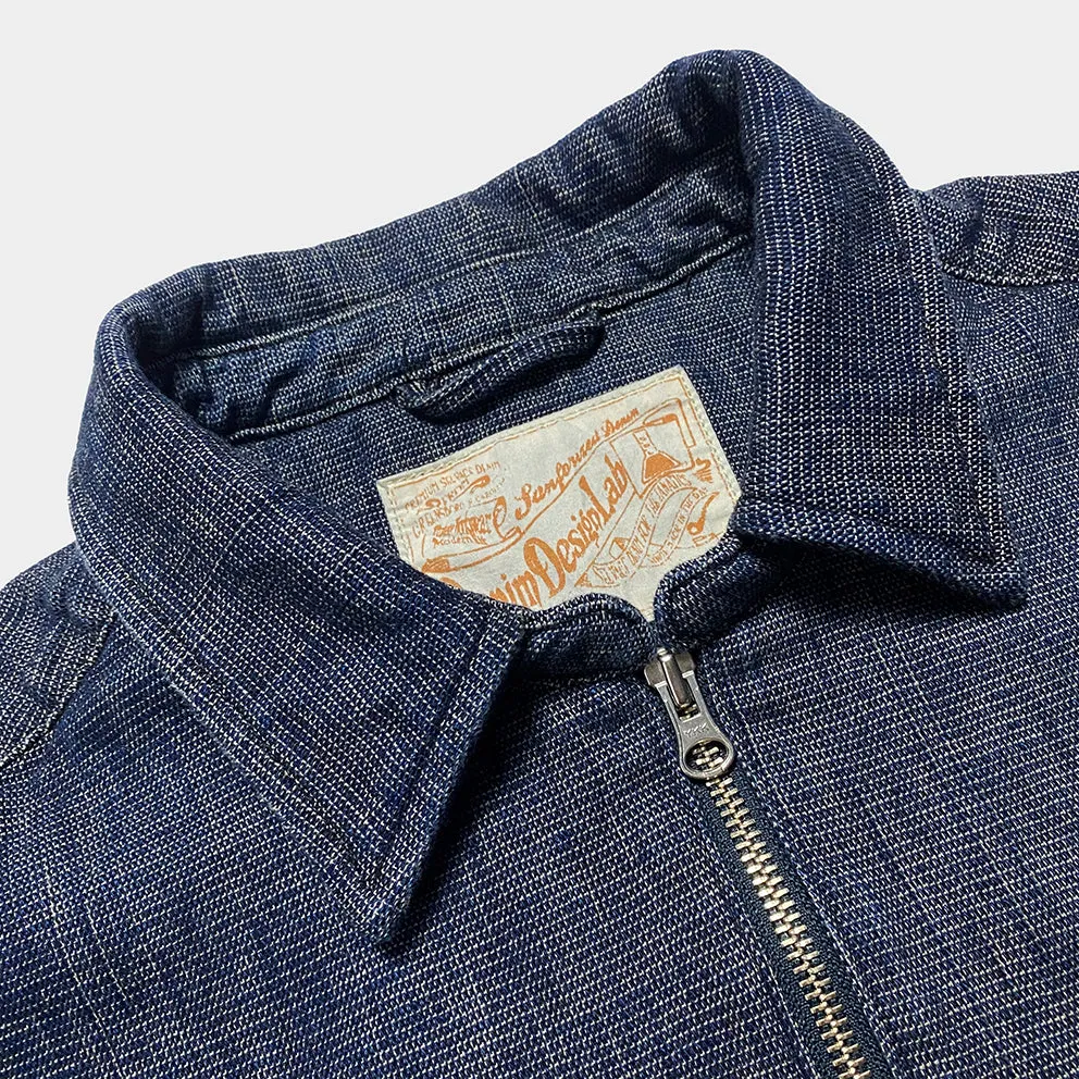 DDL 329 HUNTER-I REGULAR FIT 2 POCKET 1/2 ZIPPER FRONT INDIGO DOBBY WEAVE DENIM SHIRT-10.5OZ-E0 INDIGO sold by Bzen product image thumbnail 4