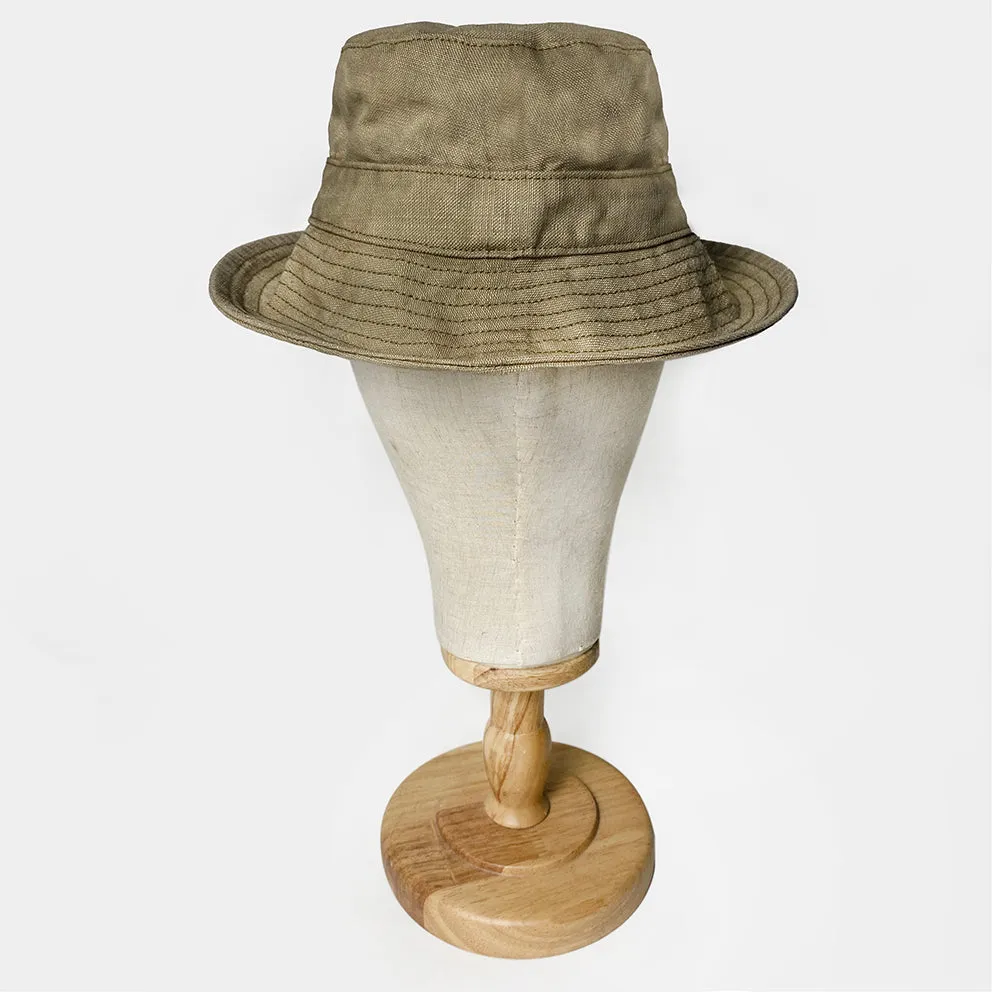 BZEN TOP'o THE MORNIN VEGGIE DYED CANVAS BUCKET HAT-12oz-E0 MOSS GREEN sold by Bzen product image thumbnail 3