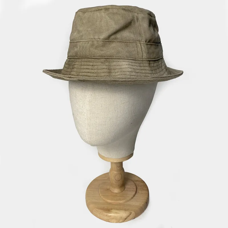 BZEN TOP'o THE MORNIN VEGGIE DYED CANVAS BUCKET HAT-12oz-E0 MOSS GREEN sold by Bzen