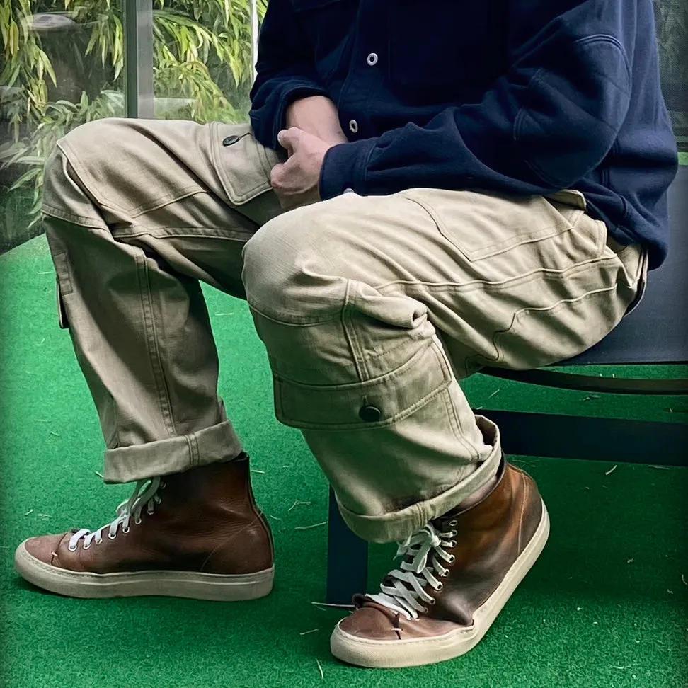 BZEN M.1119R RANGER-MGC8 REGULAR FIT 8 POCKET MILITARY INSPIRED VEGGIE DYED CANVAS CARGO PANT-12.5OZ-E0 MOSS GREEN sold by Bzen product image thumbnail 2