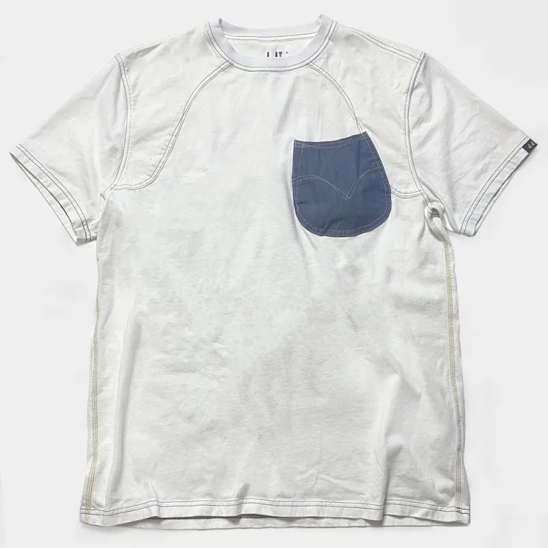 DDL 302A DIEGO-LUCKY REGULAR FIT WESTERN INSPIRED WHITE JERSEY POCKET TEE-180GSM-E0 WHITE sold by Bzen