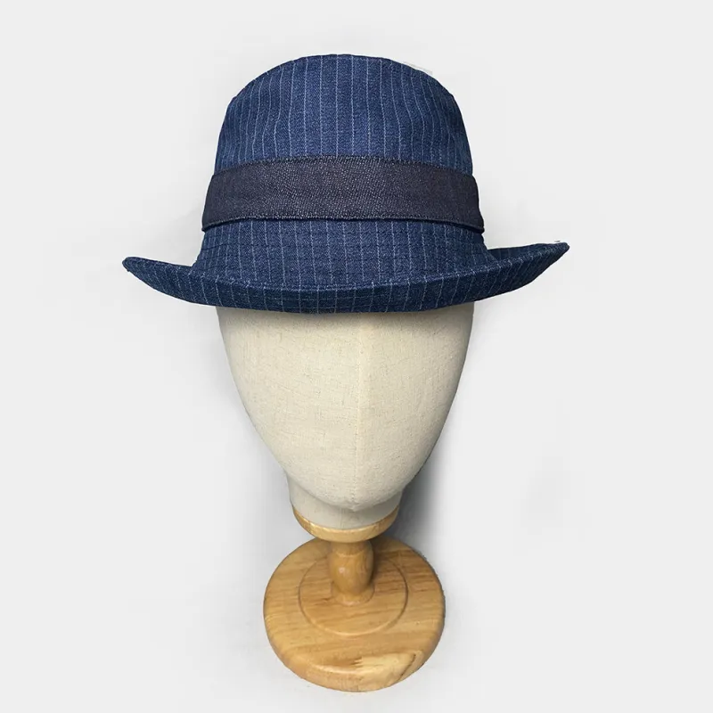 BZEN TOP'o THE MORNIN INDIGO STRIPE BUCKET HAT-13.75oz-E0 INDIGO STRIPE sold by Bzen