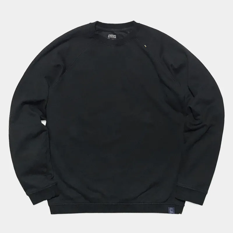 BZEN M.3086R-THE BARON UNISEX REGULAR FIT LONG SLEEVE RAGLAN-300GSM FRENCH TERRY-E0 BLACK made by Bzen
