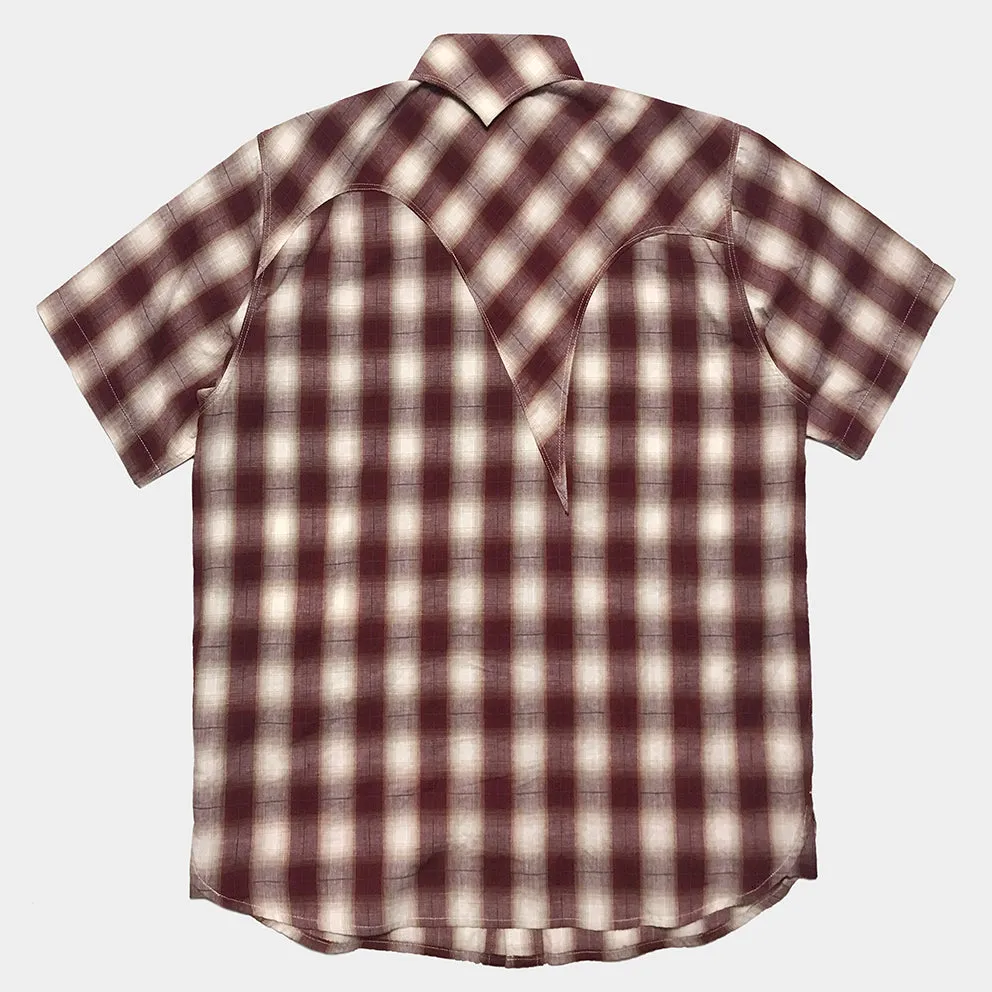 DDL 323R-DEL TORO 'V' REGULAR FIT 2 POCKET SHORT SLEEVE WESTERN OMBRE PLAID SHIRT-E0 RED sold by Bzen product image thumbnail 3