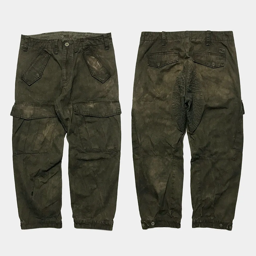 BZEN M.1184 CLAY L26 REGULAR FIT ANKLE LENGTH 6 POCKET SEAMLESS OUTSEAM CANVAS MILITARY INSPIRED PANT DOUBLE VEGGIE DYED- E0 MOSS GREEN sold by Bzen