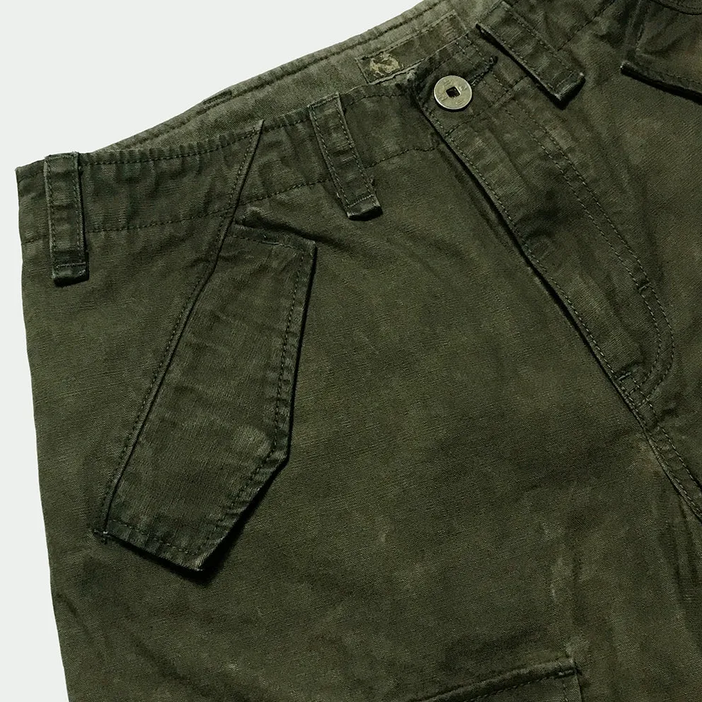BZEN M.1184 CLAY L26 REGULAR FIT ANKLE LENGTH 6 POCKET SEAMLESS OUTSEAM CANVAS MILITARY INSPIRED PANT DOUBLE VEGGIE DYED- E0 MOSS GREEN sold by Bzen product image thumbnail 4