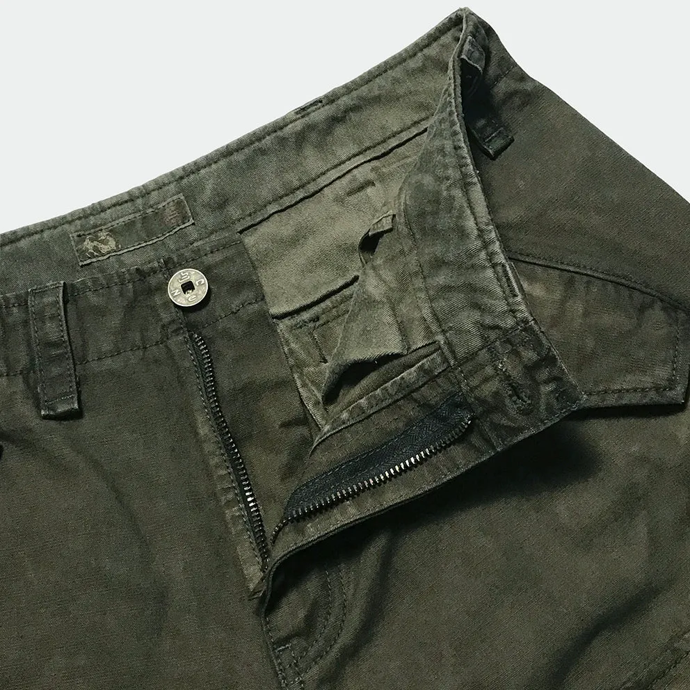 BZEN M.1184 CLAY L26 REGULAR FIT ANKLE LENGTH 6 POCKET SEAMLESS OUTSEAM CANVAS MILITARY INSPIRED PANT DOUBLE VEGGIE DYED- E0 MOSS GREEN sold by Bzen product image thumbnail 5