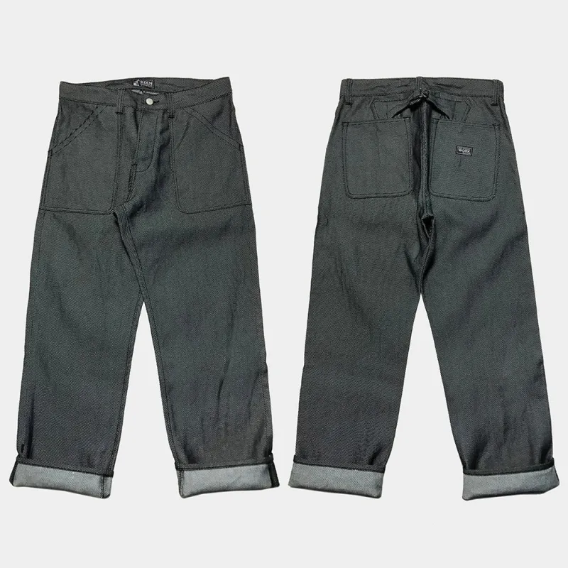 BZEN M.1210 -PARKER RELAX STRAIGHT RIB TWILL WORK PANT- 14oz- HRH INDIGO sold by Bzen