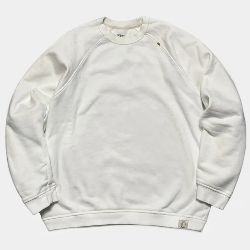 BZEN M.3086R-THE BARON UNISEX REGULAR FIT LONG SLEEVE RAGLAN-300GSM FRENCH TERRY-E0 WHITE sold by Bzen