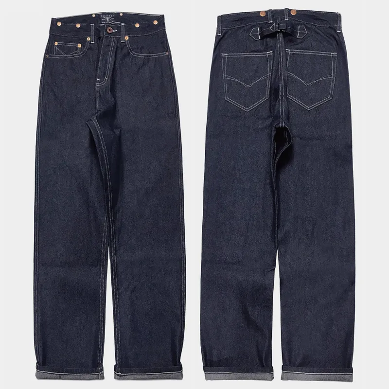 BZEN W.1006 TOMMY RELAX BUCKLE BACK TOMBOY JEANS-12OZ-E0 INDIGO sold by Bzen