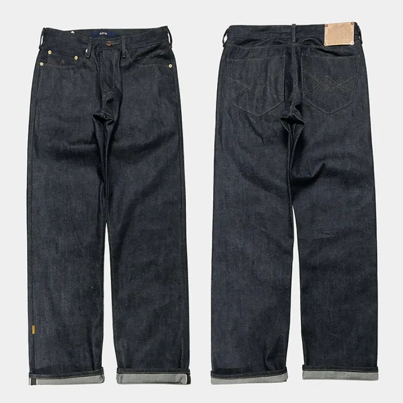 BZEN BESPOKE M.1008 SBS-STITCH BY STITCH REGULAR STRAIGHT TOTALLY HAND SEWN CUSTOM ORDER RAW WHITE SELVEDGE INDIGO DENIM JEAN-12.75oz-RAW INDIGO sold by Bzen