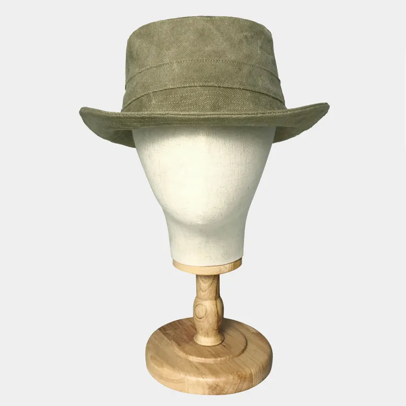 BZEN TOP'o THE MORNIN VEGGIE DYED CANVAS BUCKET HAT-20oz-E0 MOSS GREEN sold by Bzen