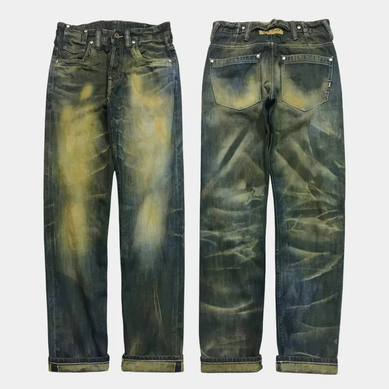 DDL 517S-DREW VINTAGE FIT STRAIGHT CONE MILLS WHITE OAKS-12.25oz SELVEDGE- BOSS sold by Bzen