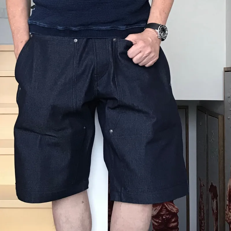 BZEN M.1163-CLINT REGULAR FIT 6 POCKET DOUBLE FRONT PANEL DENIM SHORT-12oz-E0 INDIGO sold by Bzen