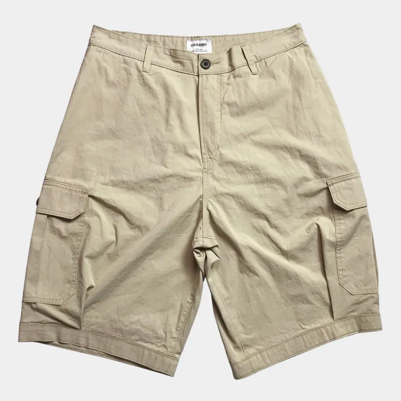 BZEN M.1221 MAC RELAX FIT CARGO SHORT-7oz-E0 SAFARI sold by Bzen
